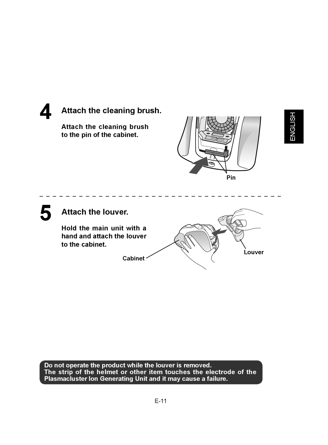 Sharp IG-CH2J operation manual Pin 