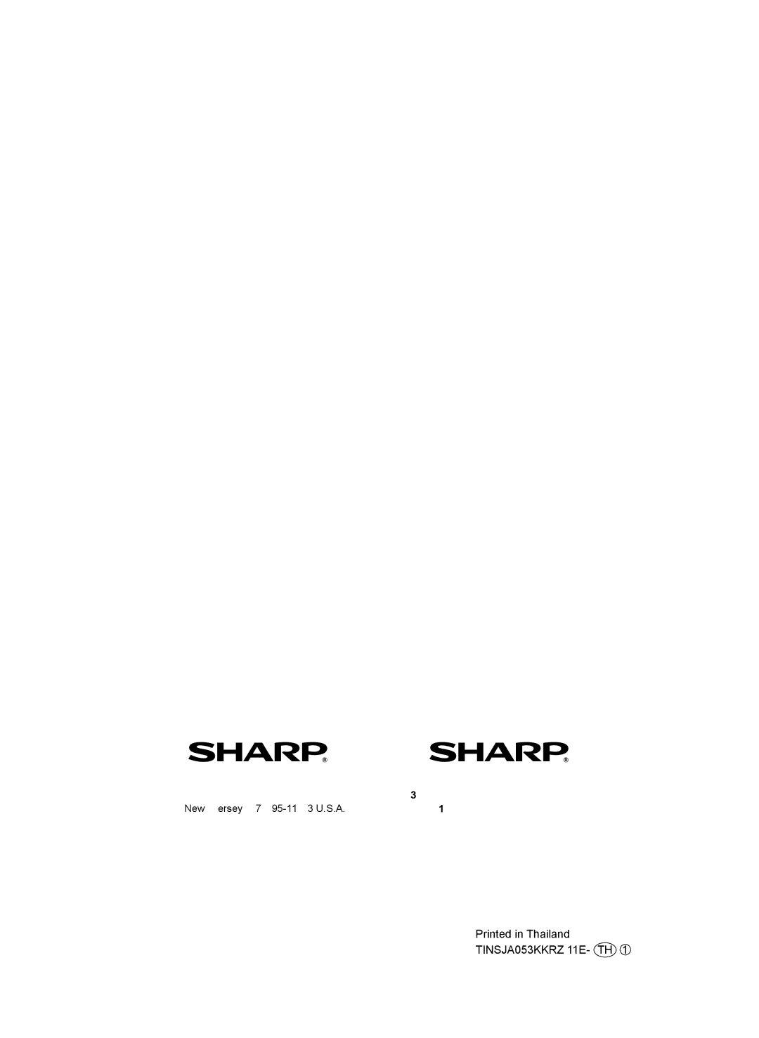 Sharp IG-CL15U operation manual Sharp Electronics Corporation 