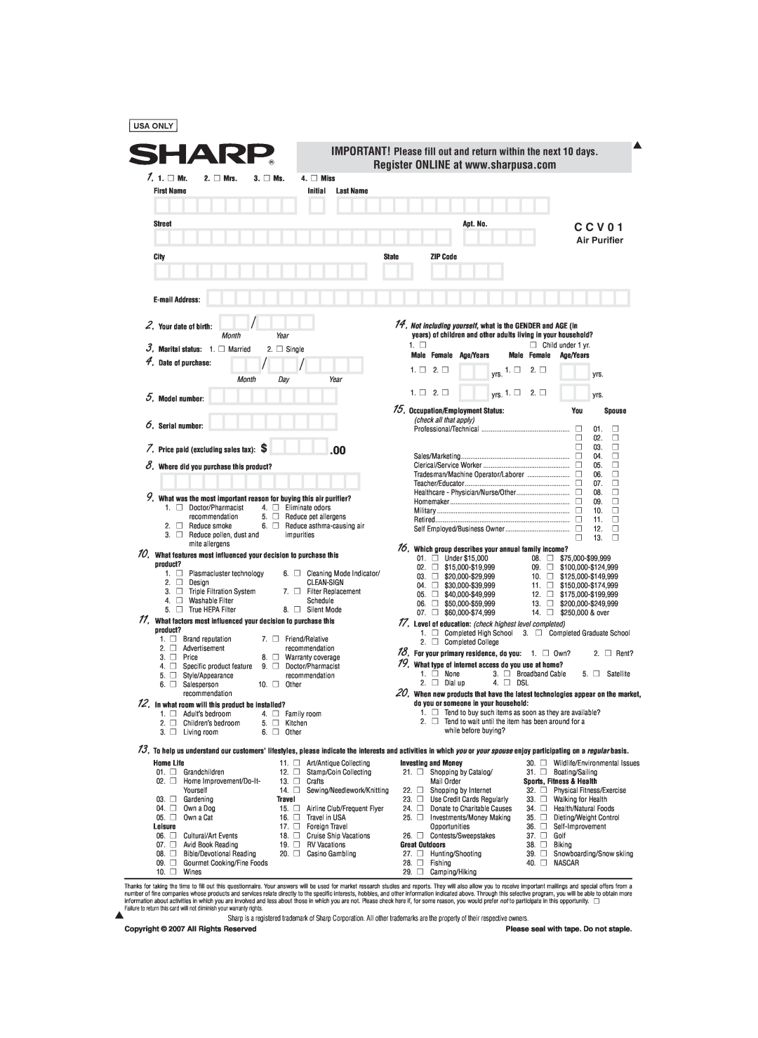 Sharp IG-CL15U     , ,    !#,   , Usa Only 