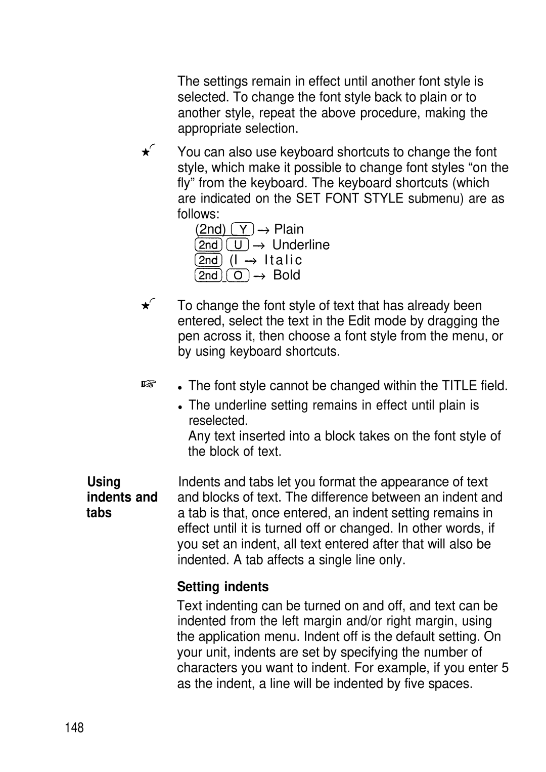 Sharp IQ-8920, IQ-8900 manual Setting indents, 148 