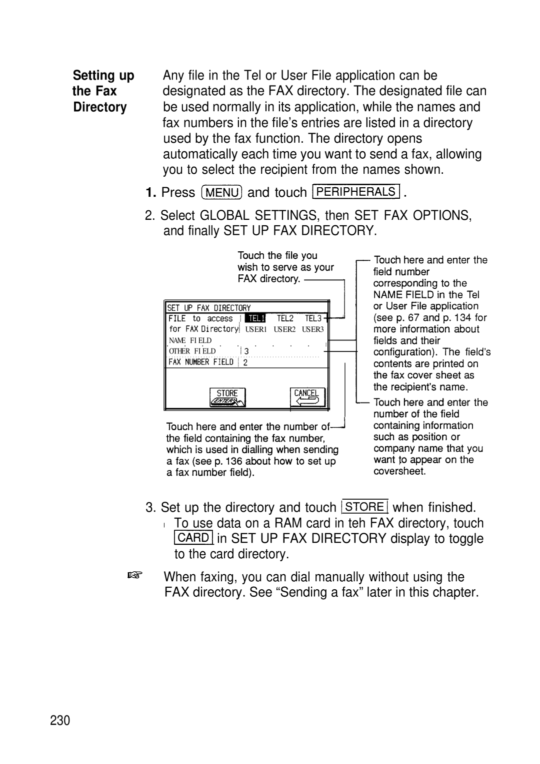 Sharp IQ-8920, IQ-8900 manual To the card directory, 230 