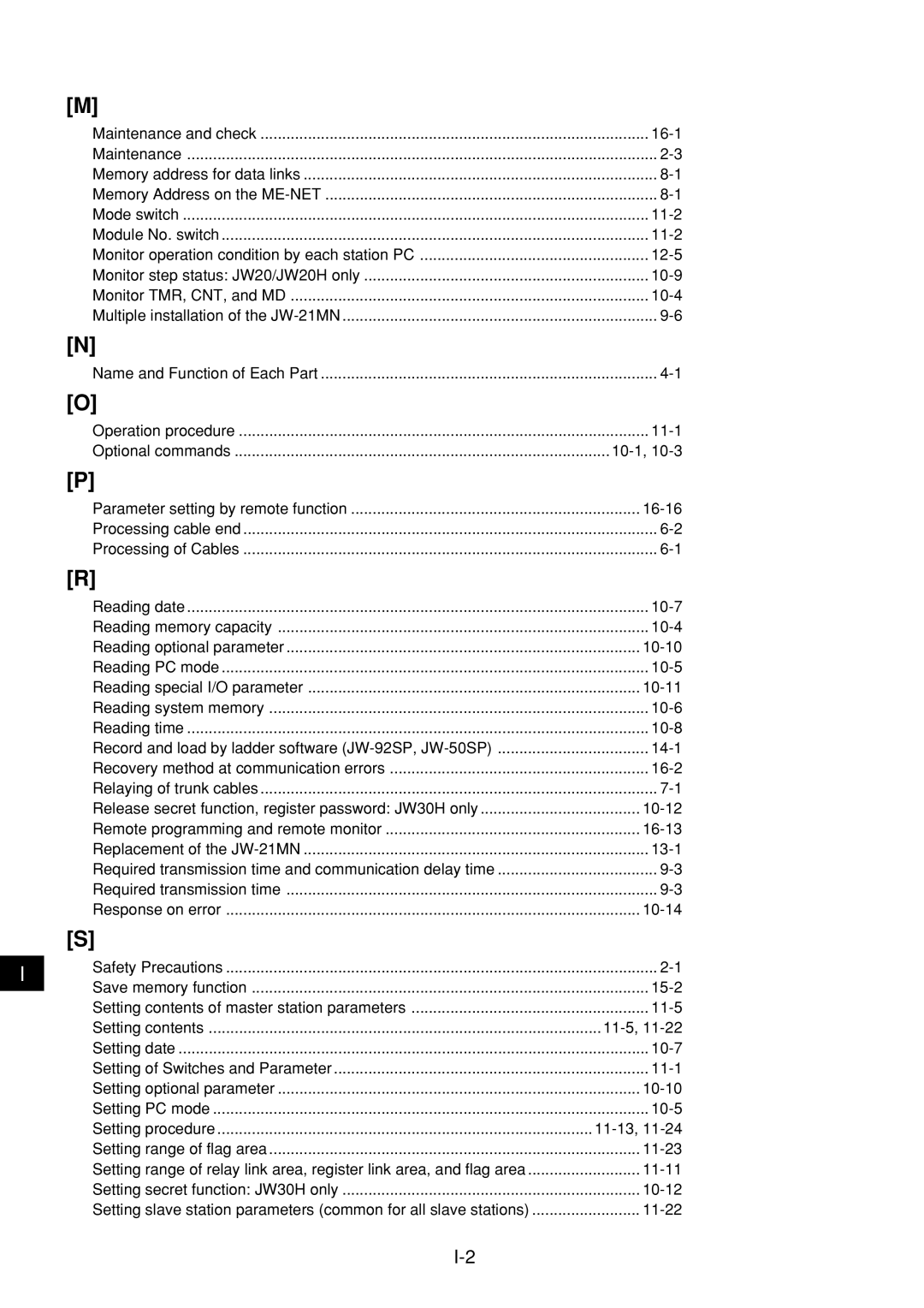 Sharp JW-21MN manual Operation procedure 