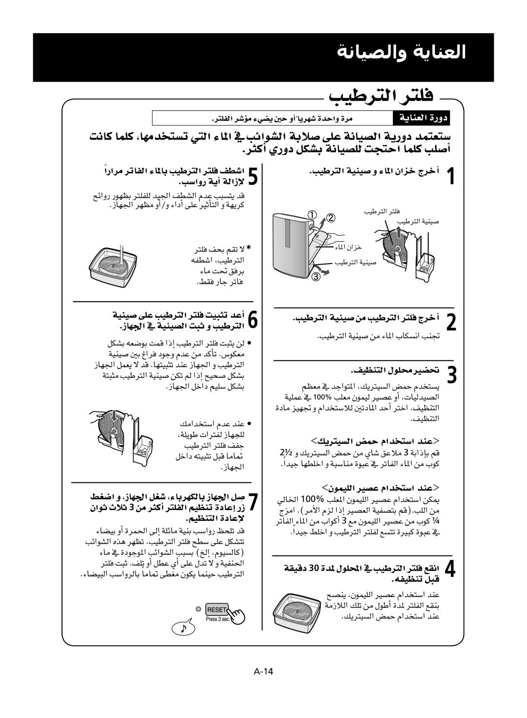 Sharp KC-840E, KC-860E, KC-850E operation manual ¬Ø£TG ,Ö«WÎdG AÉe â- ≥aôH, Ré¡÷G, ∞«¶æàdG ƒ∏ﬁ Ò†, ¬Ø«¶æJ πÑb 