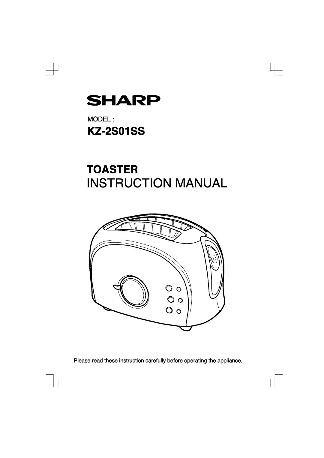 Sharp KZ-2S01SS manual 