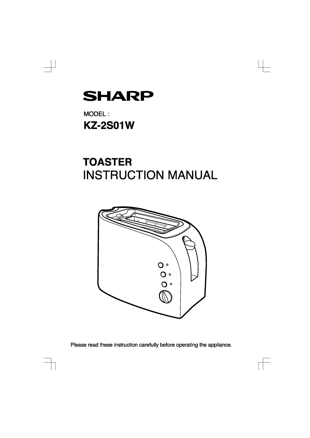 Sharp KZ-2S01W manual 