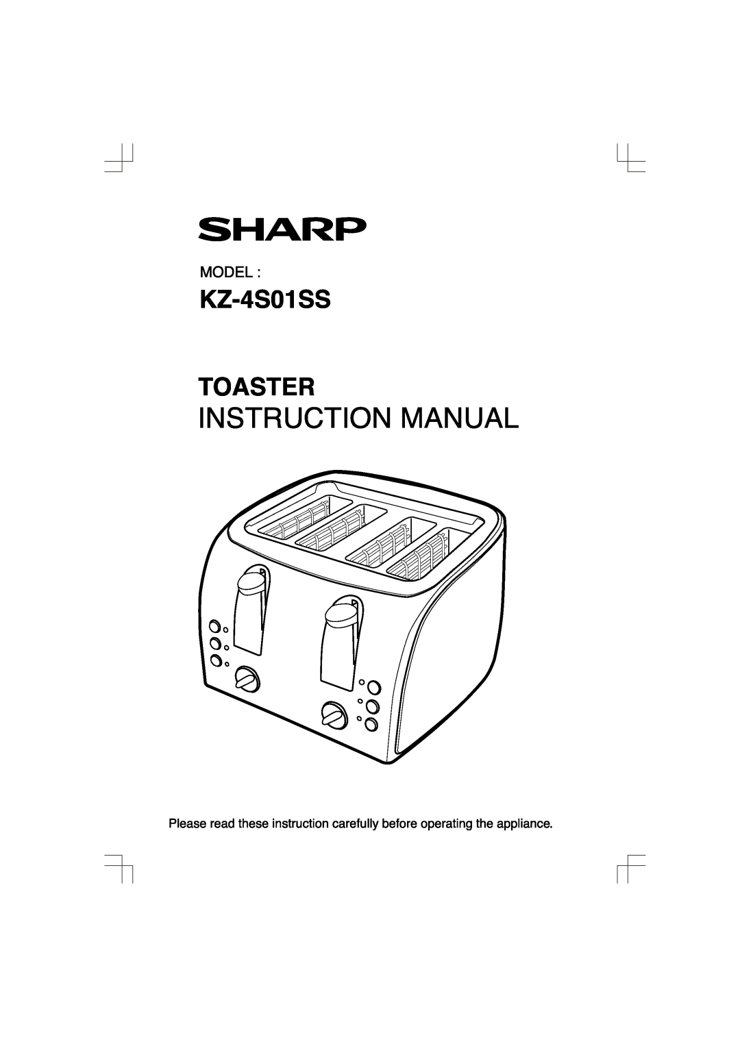Sharp KZ-4S01SS manual 