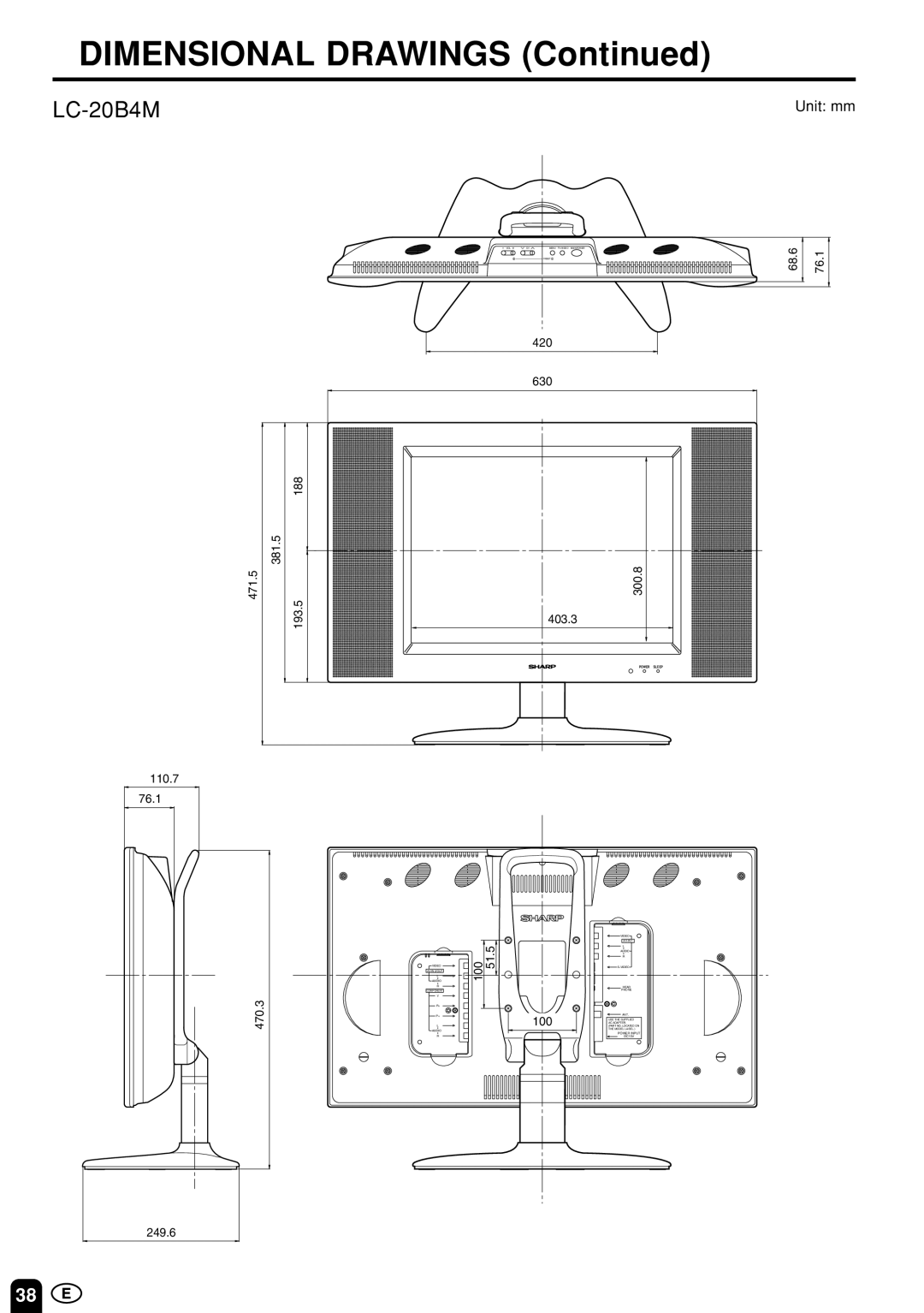 Sharp LC-13B4M/LC-15B4M/LC-20B4M operation manual 