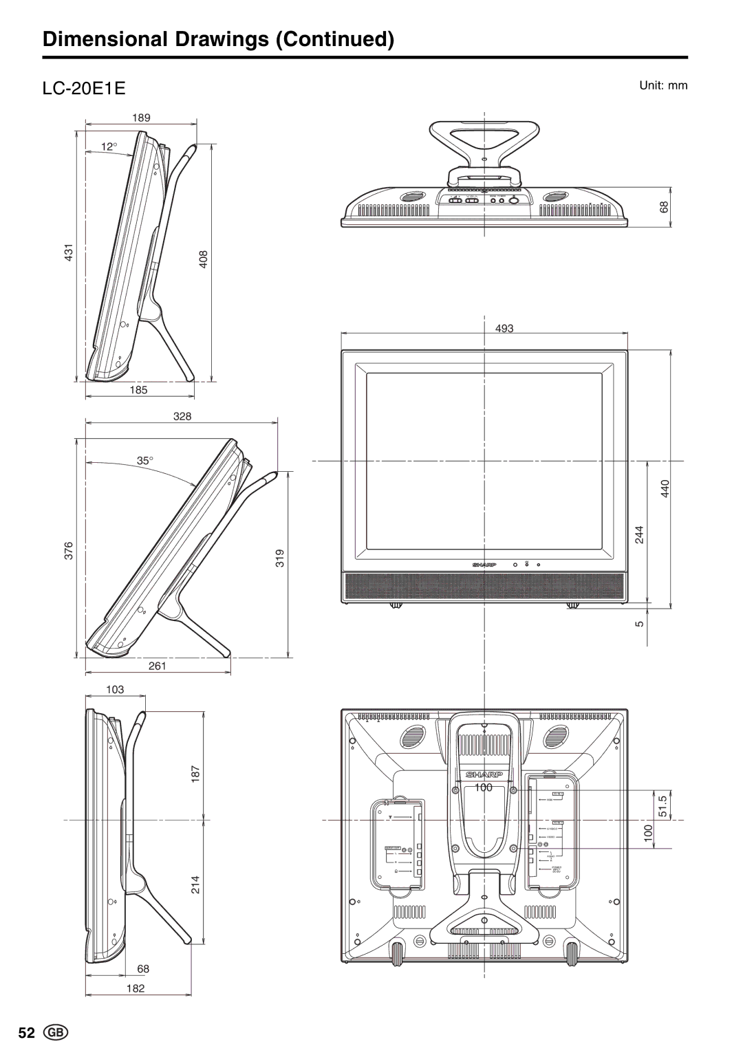 Sharp LC-13E1E, LC-15E13 operation manual LC-20E1E 