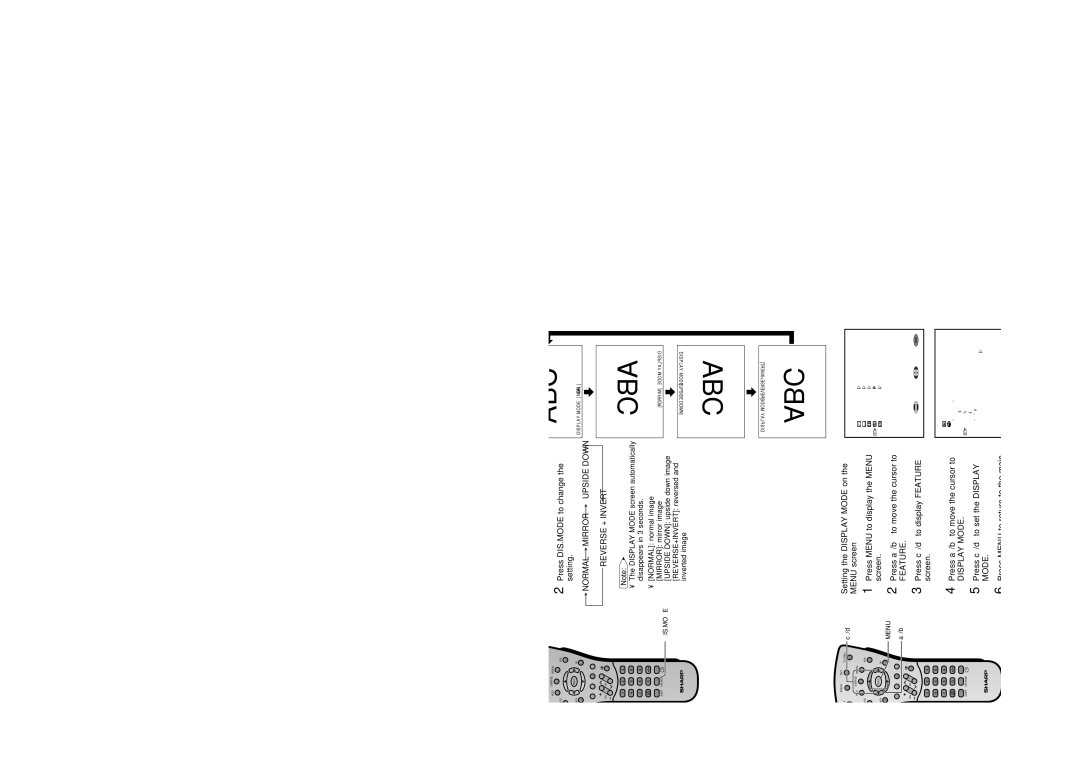 Sharp LC20S1M, LC-13S1M, LC15S1M Adjusting the Display Mode Settings, You can set the orientation of the picture 