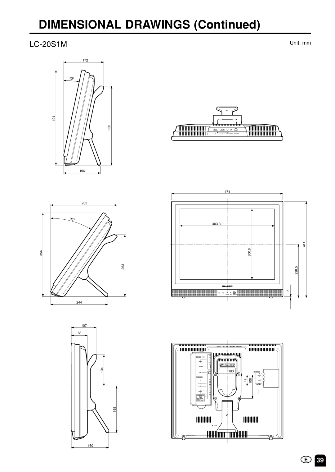 Sharp LC15S1M, LC-13S1M, LC20S1M operation manual LC-20S1M 