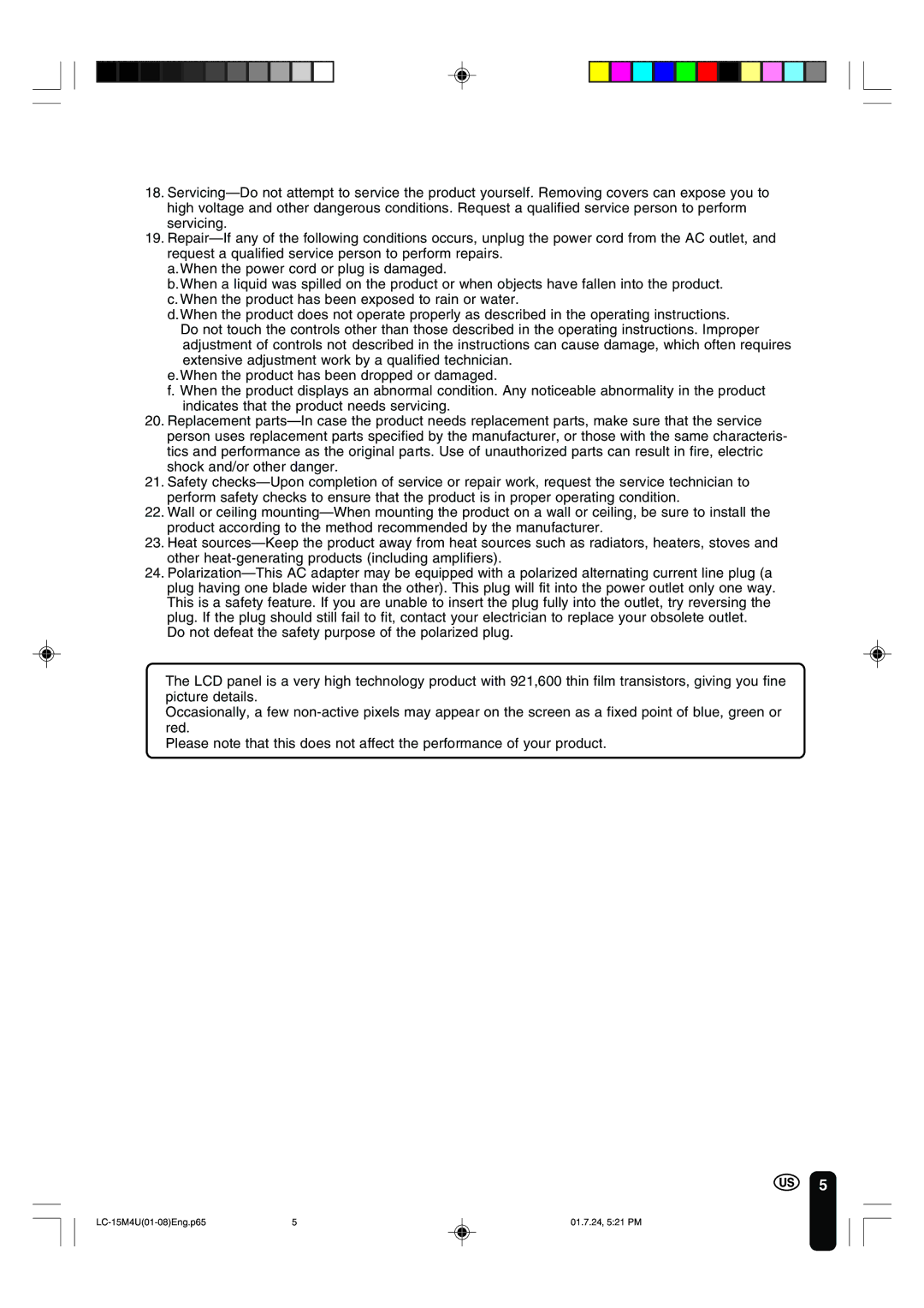 Sharp operation manual LC-15M4U01-08Eng.p65 01.7.24, 521 PM 