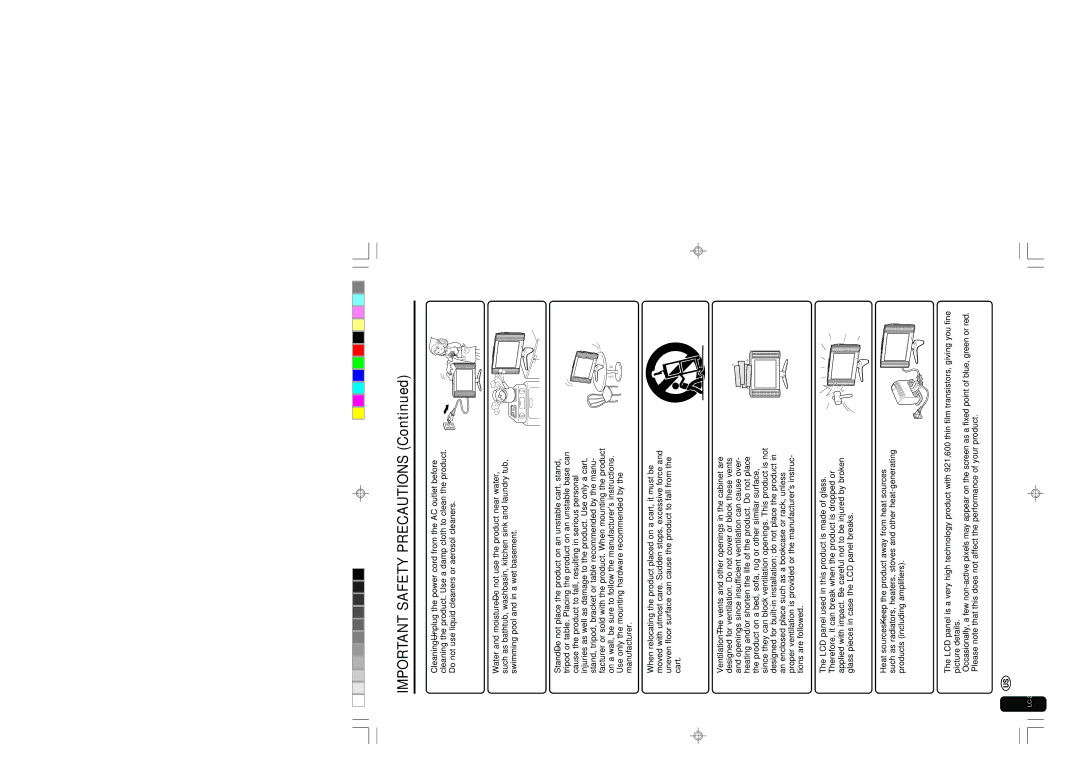 Sharp LC 20B1U operation manual Important Safety Precautions 