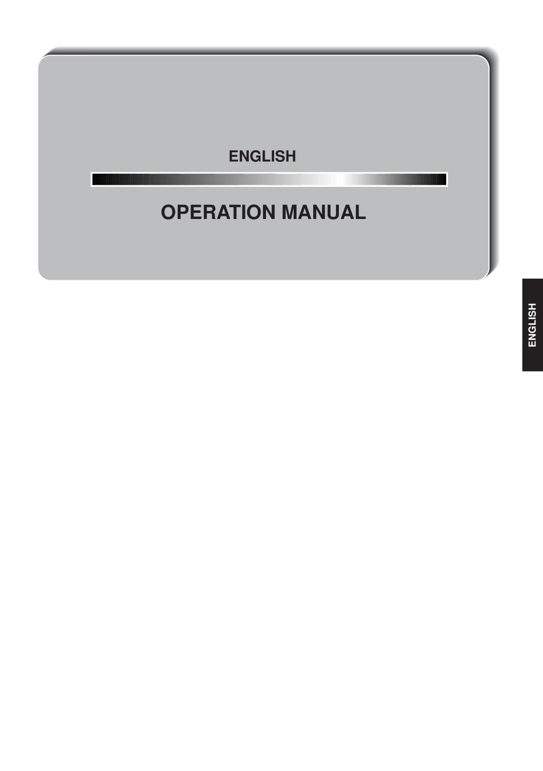 Sharp LC-20VM2 operation manual English 