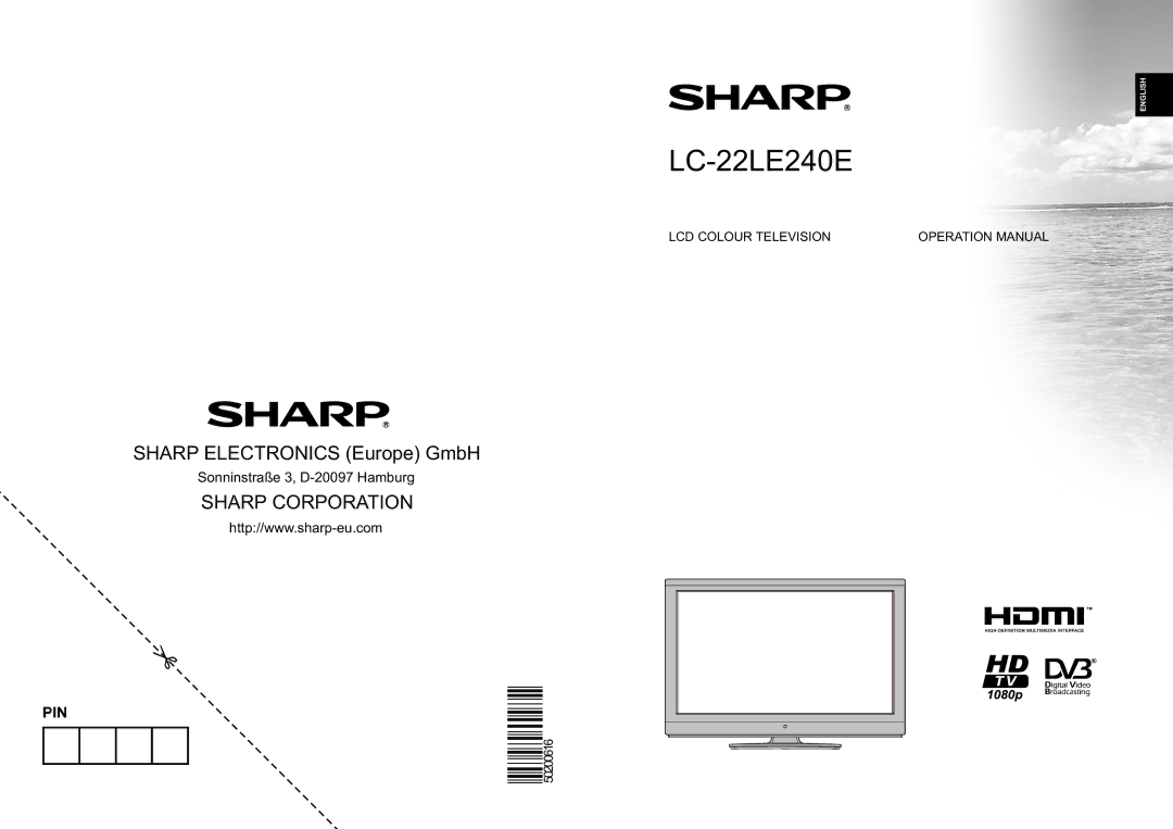 Sharp LC-22LE240E operation manual 