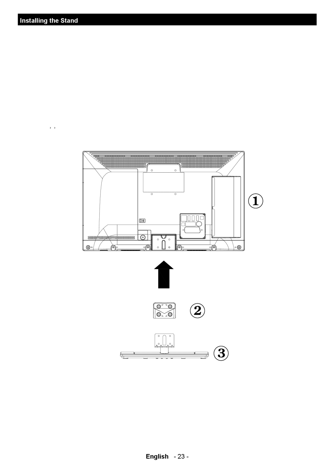 Sharp LC-22LE250E operation manual Installing the Stand, Sharp Television Stand Cover 