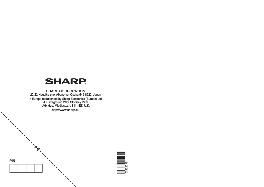 Sharp LC-22LE250K operation manual 50232539 