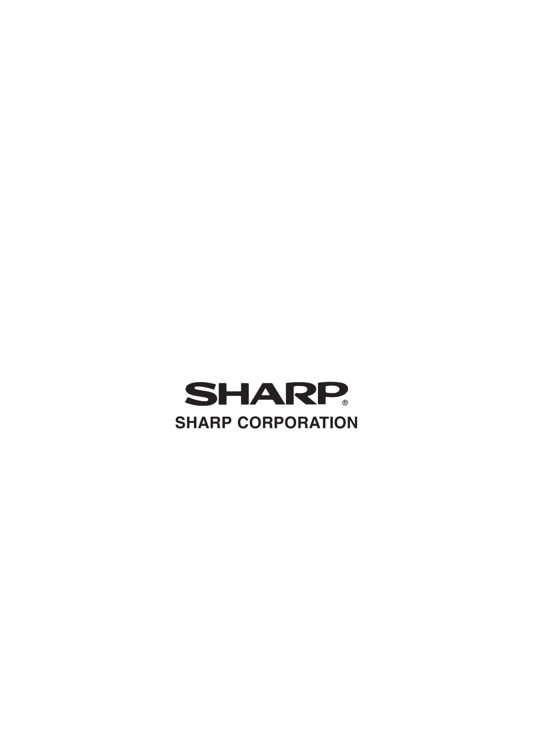 Sharp LC-30HV2M operation manual Sharp Corporation 