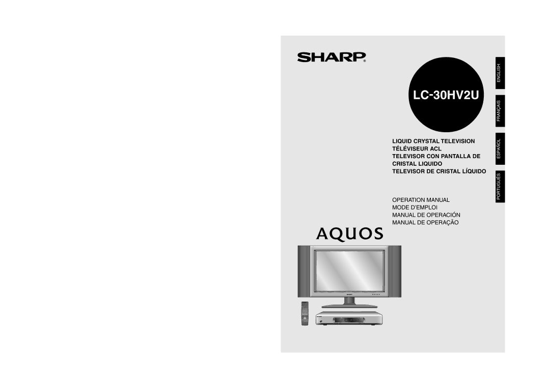 Sharp LC 30HV2U operation manual LC-30HV2U 