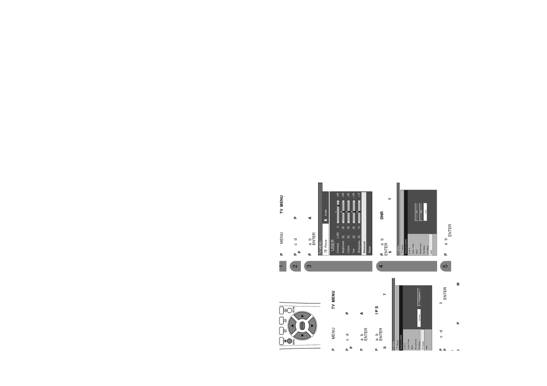 Sharp LC-30HV4M Basic adjustment settings Setting, DNR Digital Noise Reduction, Press a/ bto select I/P Setting, and then 