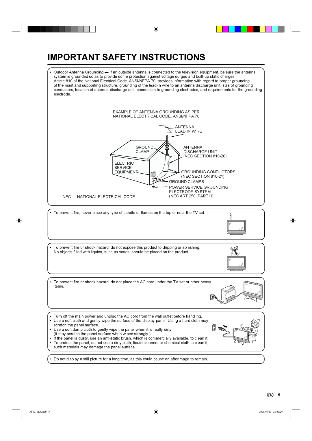 Sharp LC-26D40U, LC-32D40U operation manual Electric Service 