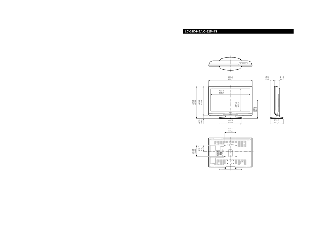 Sharp operation manual LC-32D44E/LC-32D44S 