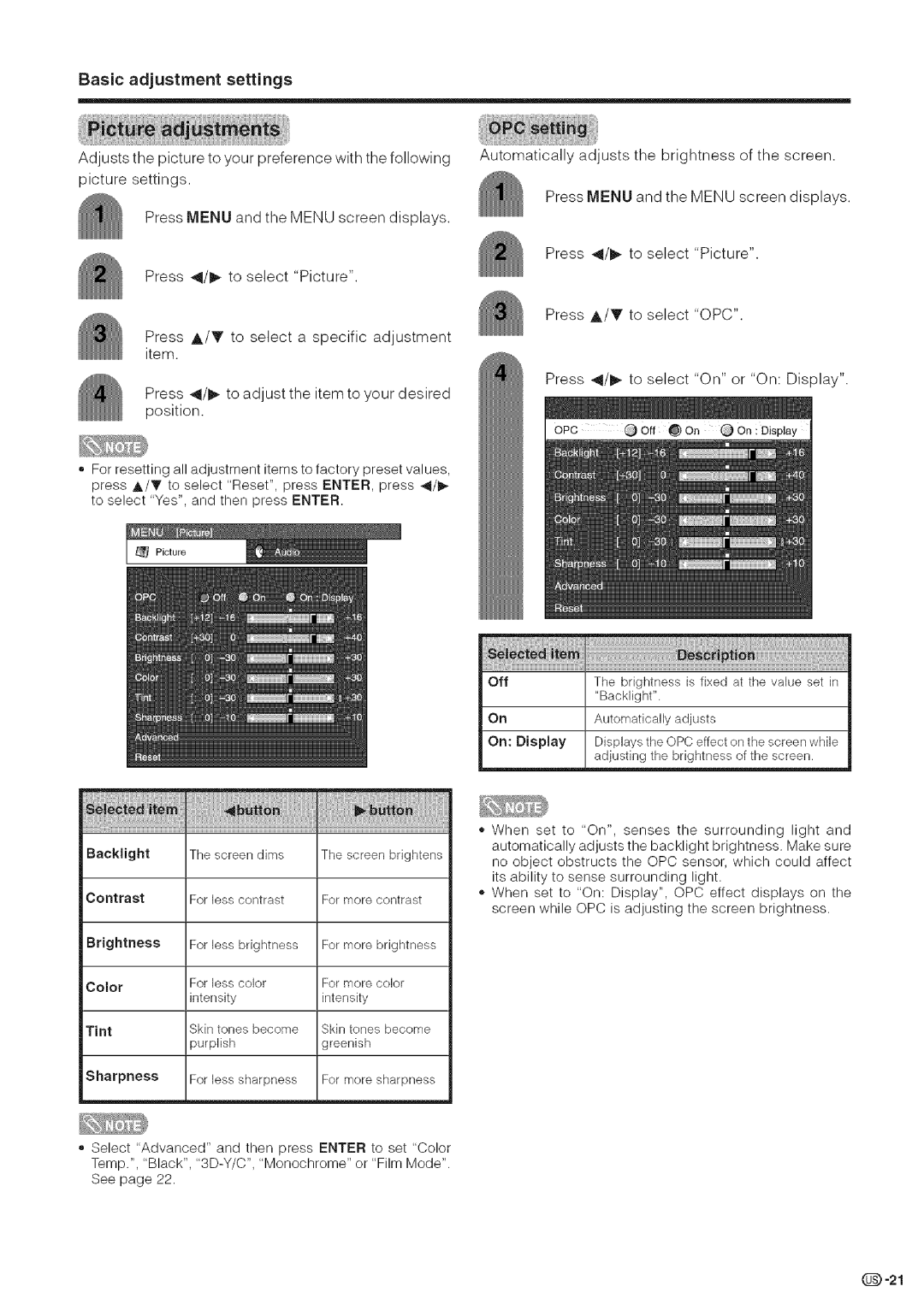 Sharp LC-32DA5U, LC-26DA5U manual Off 