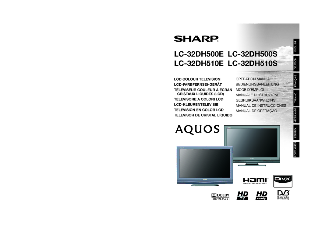 Sharp operation manual LC-32DH500E LC-32DH500S LC-32DH510E LC-32DH510S 