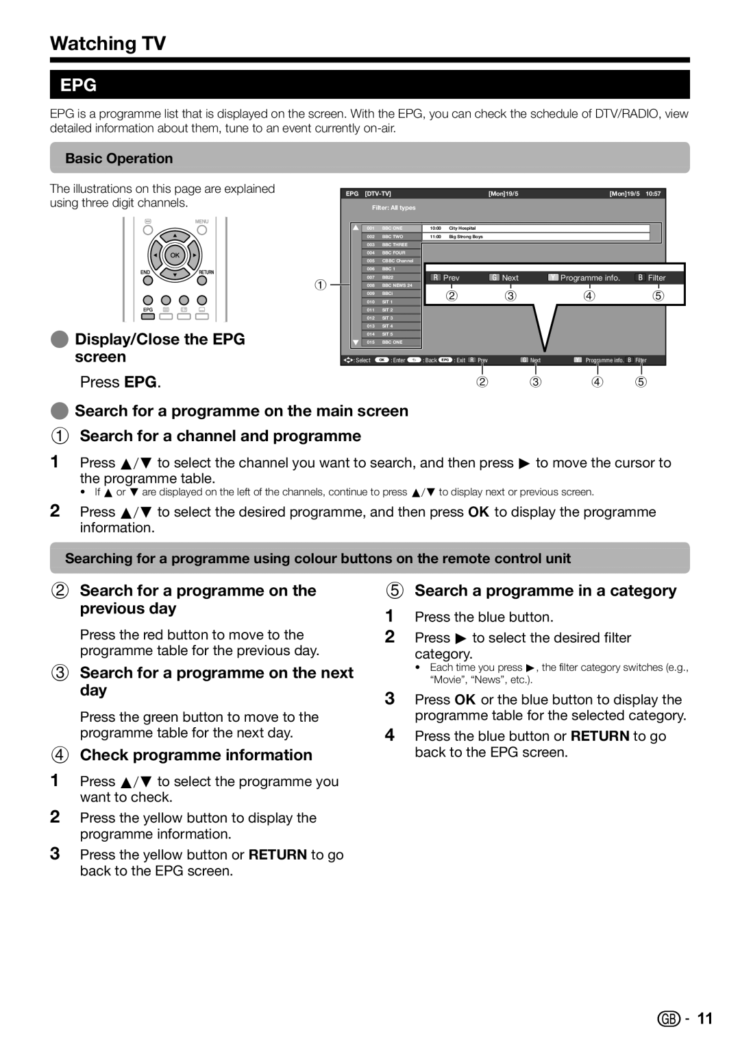 Sharp LC-32DH57S, LC-32DH57E operation manual Watching TV 