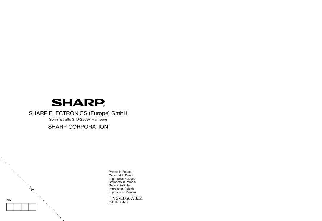 Sharp LC-32DH57E, LC-32DH57S operation manual Sharp Corporation, 09P04-PL-NG 