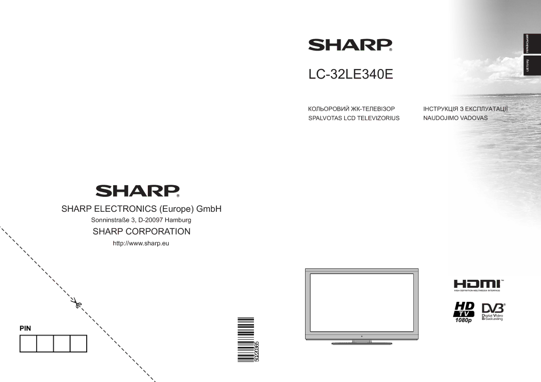 Sharp LC-32LE340E operation manual 