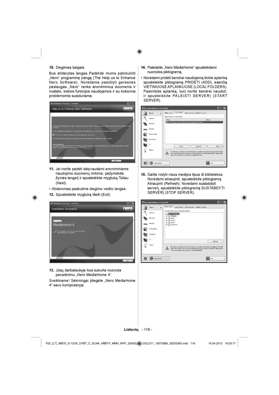 Sharp LC-32LE340E operation manual Lietuvių 