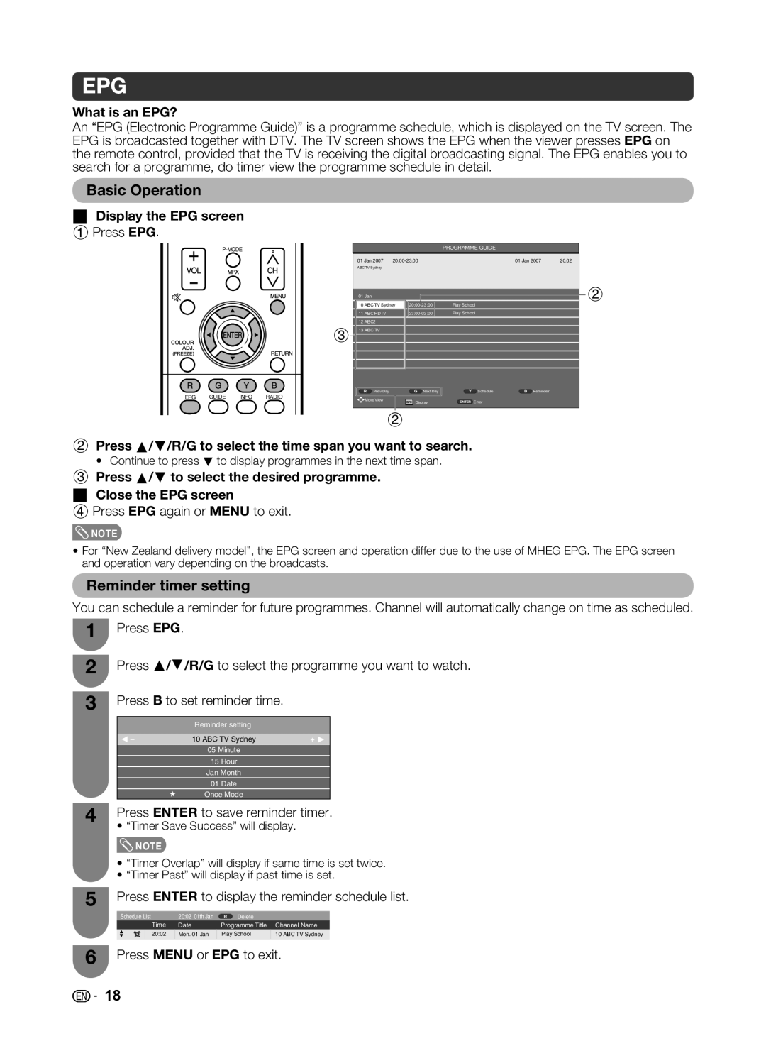 Sharp LC-32LE345X operation manual Basic Operation, Reminder timer setting, What is an EPG?, Display the EPG screen 