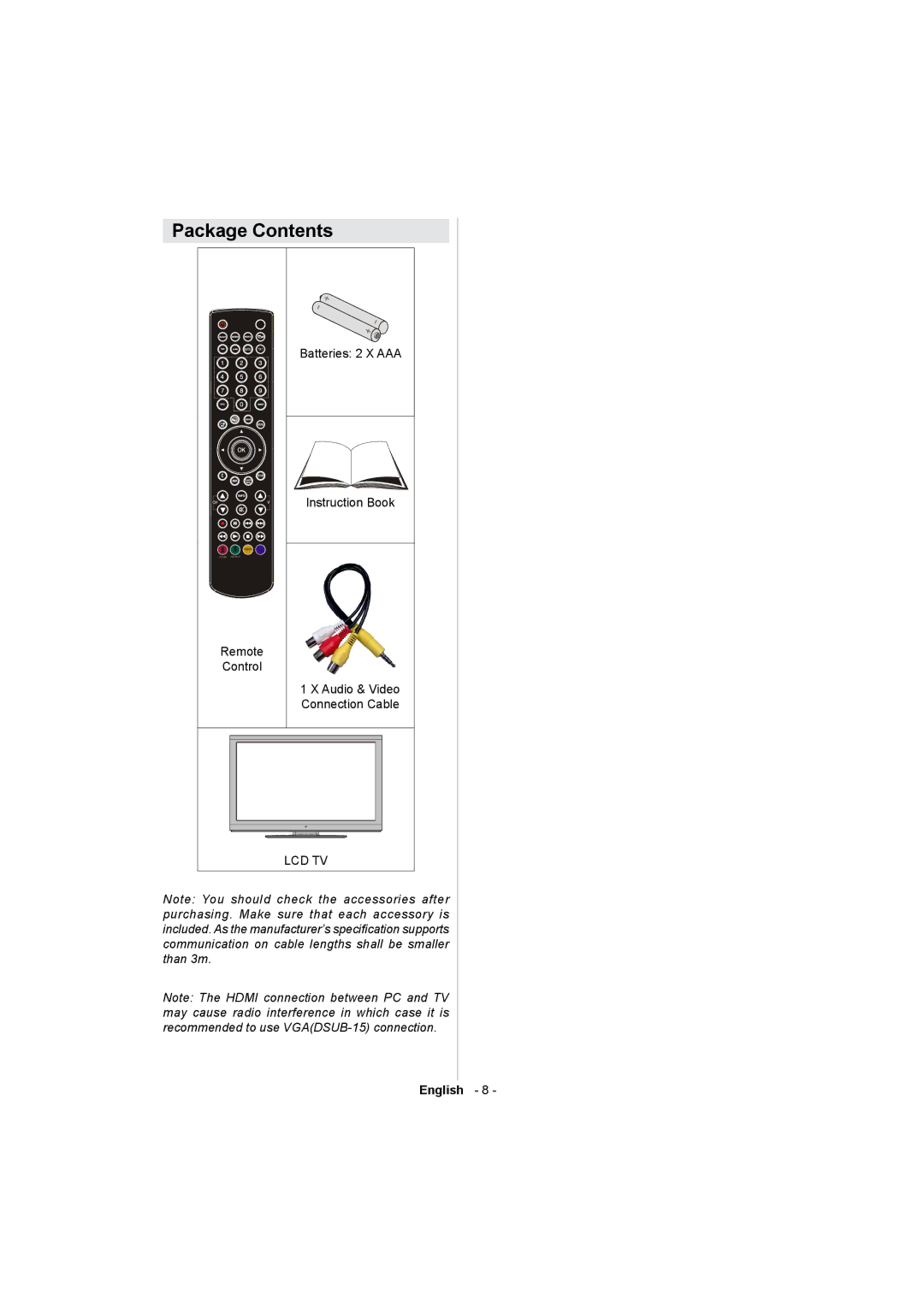 Sharp LC-32LE511E operation manual Package Contents 