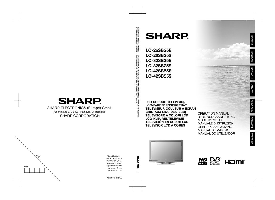 Sharp LC-32SB25S, LC-32SB25E, LC-42SB55E, LC-42SB55S, LC-26SB25E, LC-26SB25S operation manual Sharp Corporation 