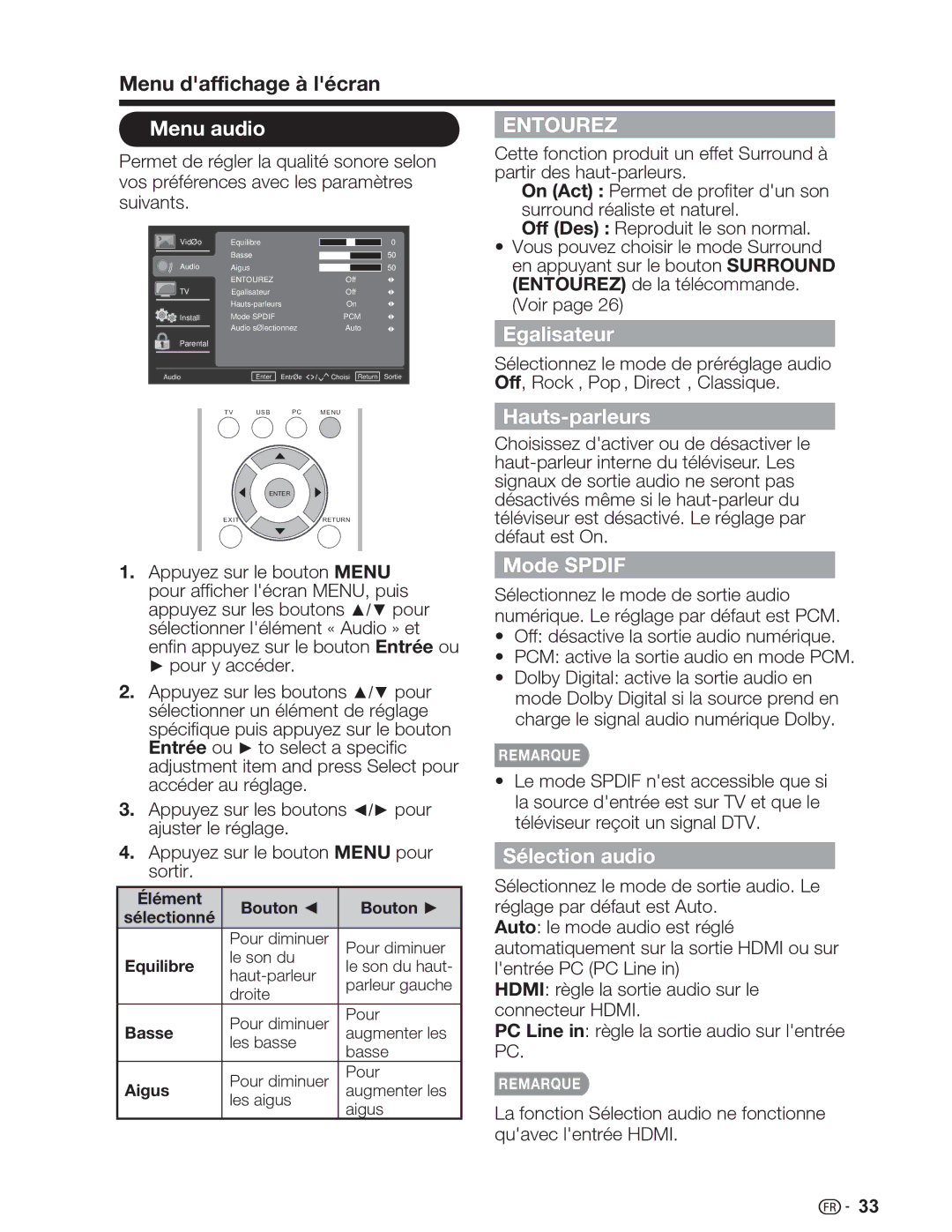 Sharp LC-26SV490U, LC-32SV29U, LC-46SV49U operation manual Entourez 