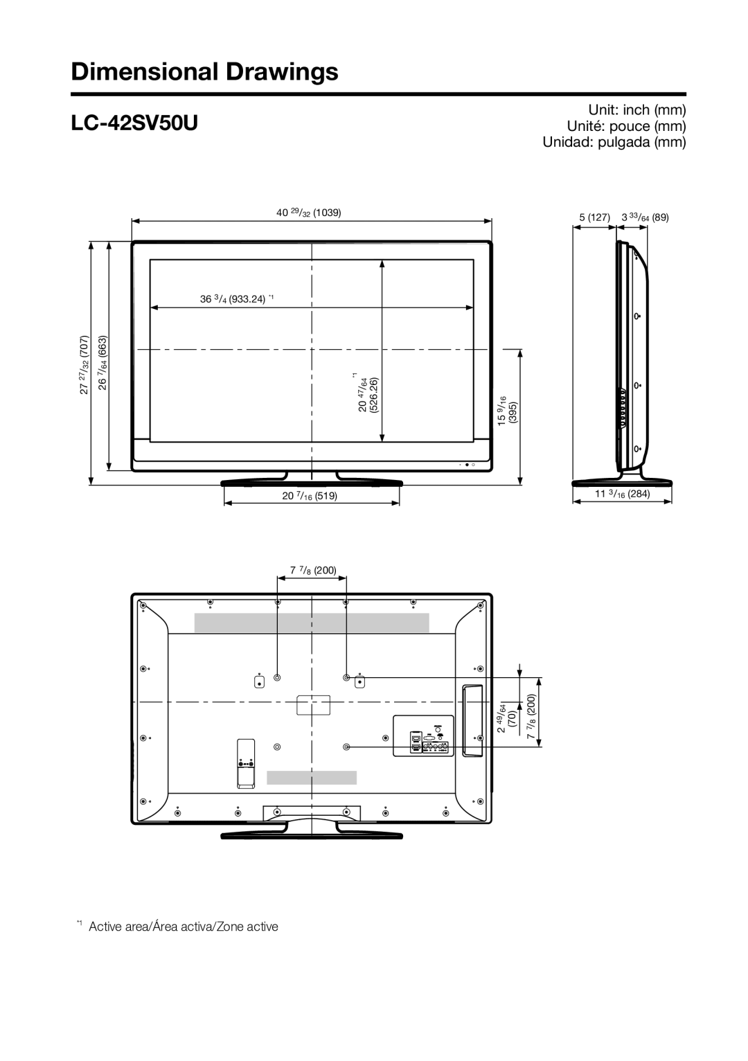 Sharp LC-32SV40U, LC-46SV50U operation manual LC-42SV50U 