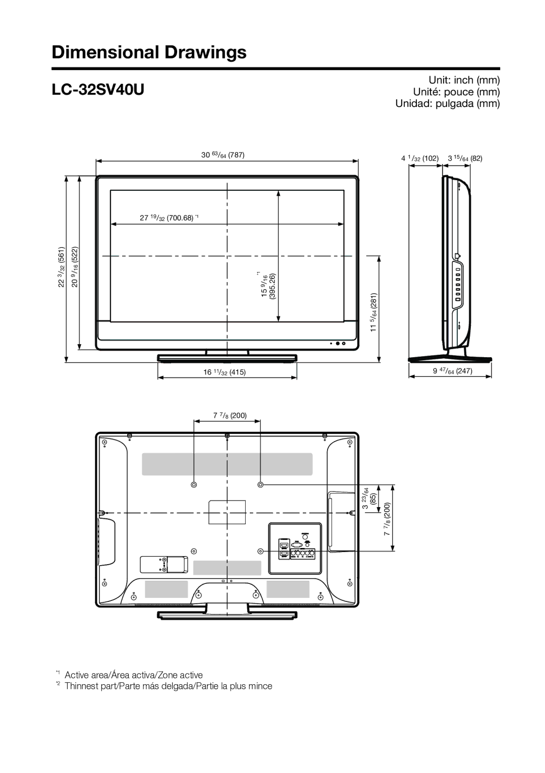 Sharp LC-42SV50U, LC-46SV50U operation manual LC-32SV40U 