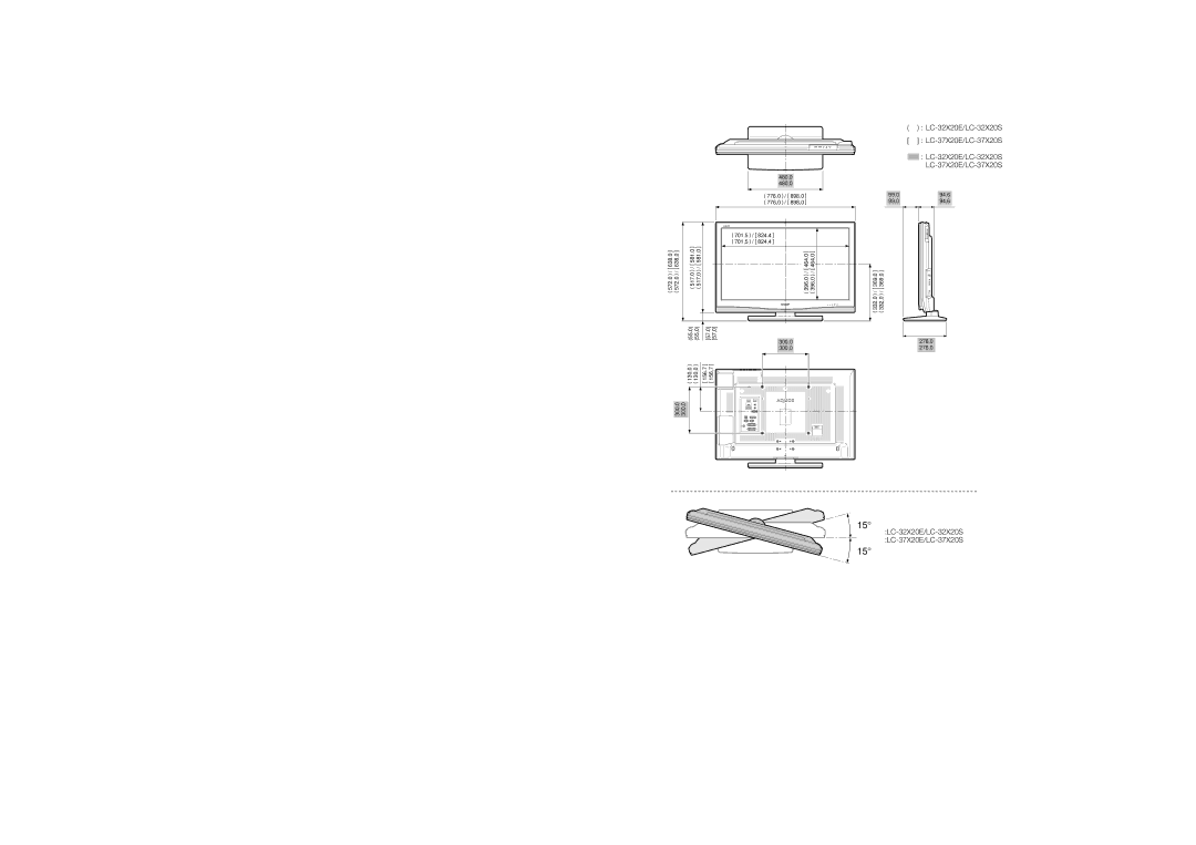 Sharp operation manual LC-32X20E/LC-32X20S LC-37X20E/LC-37X20S 