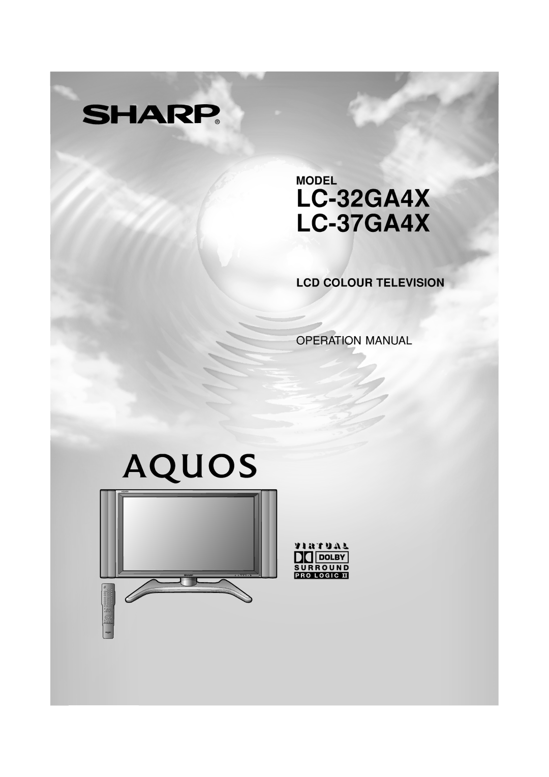 Sharp operation manual LC-32GA4X LC-37GA4X 