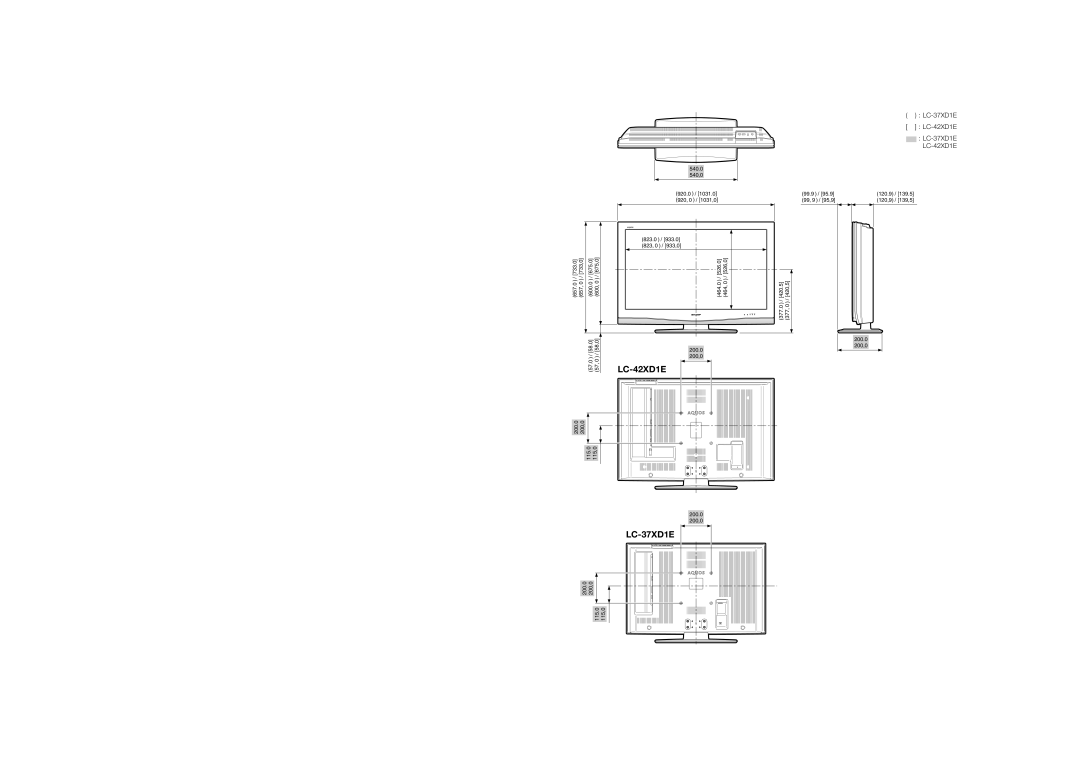 Sharp LC-37XD1E operation manual LC-42XD1E 