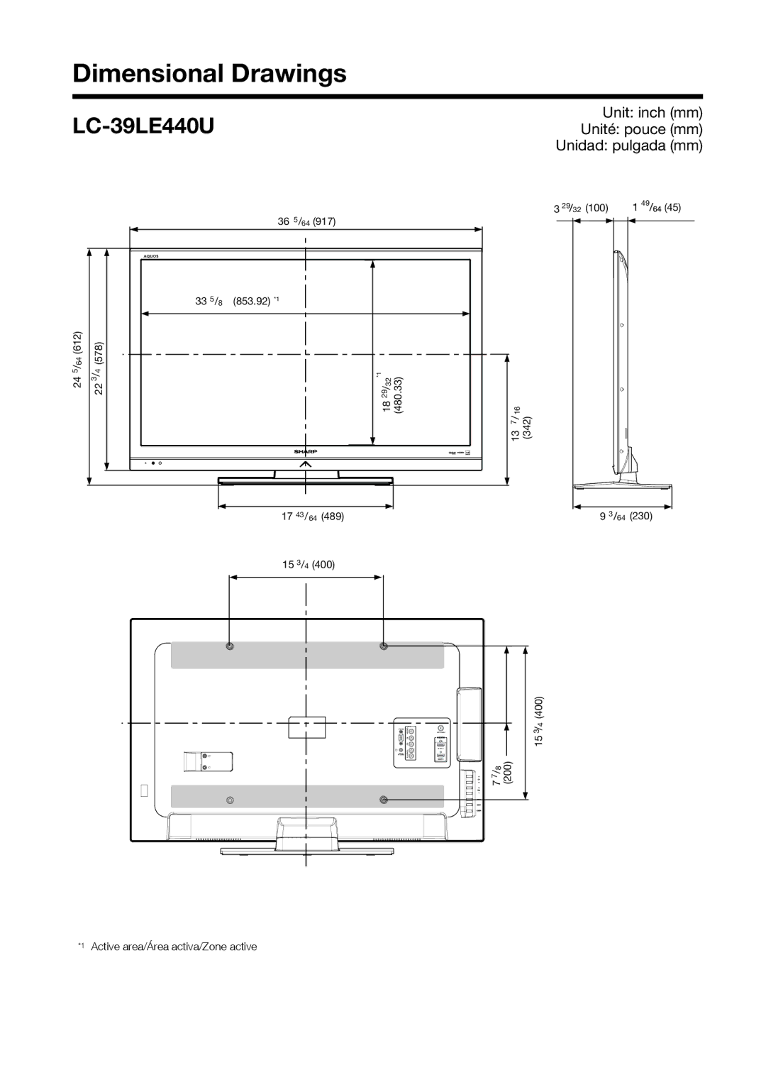 Sharp LC-39LE440U manual 