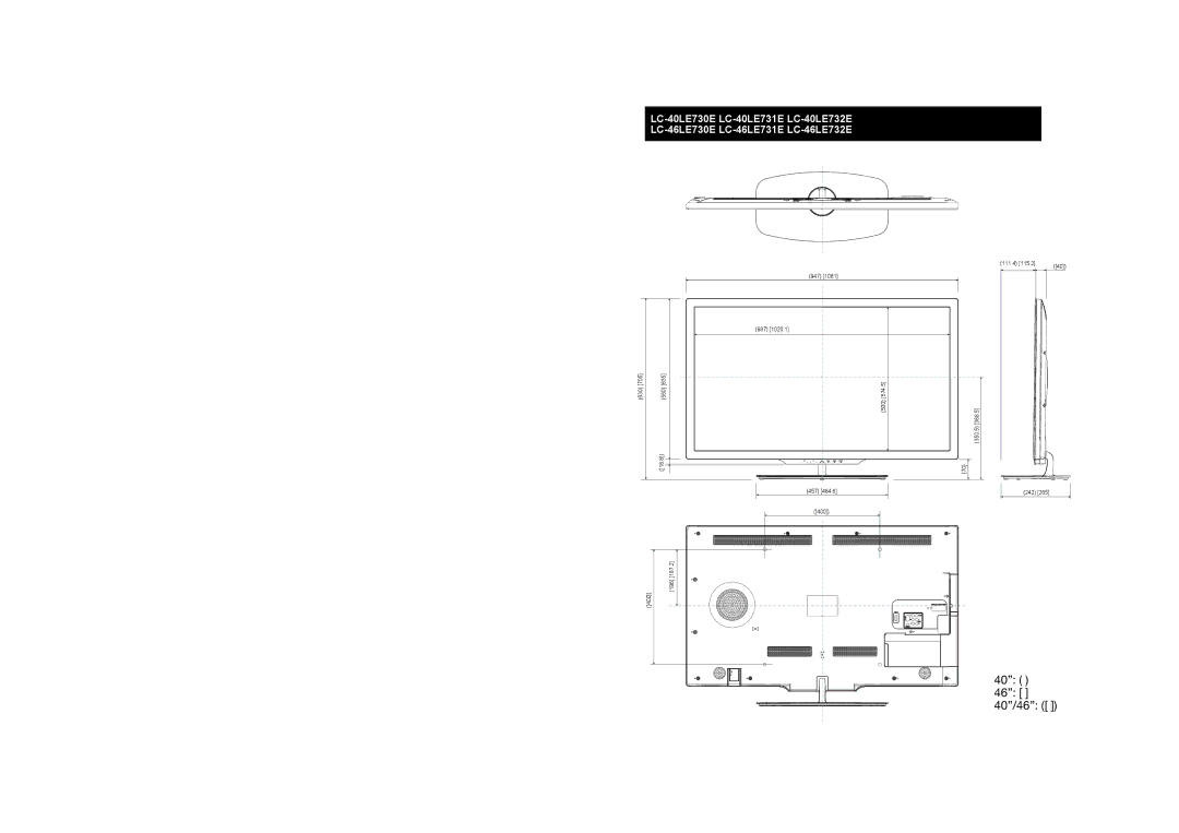 Sharp LC-46LE731E, LC-40LE731E operation manual 40/46 