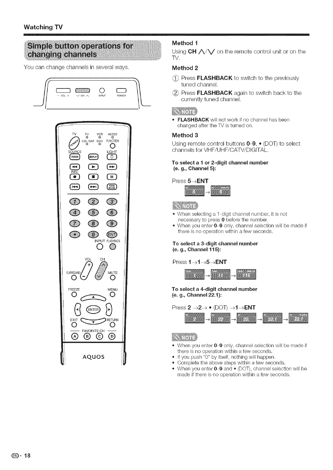 Sharp LC 52D43U, LC 42D43U operation manual Aquos, Method t 