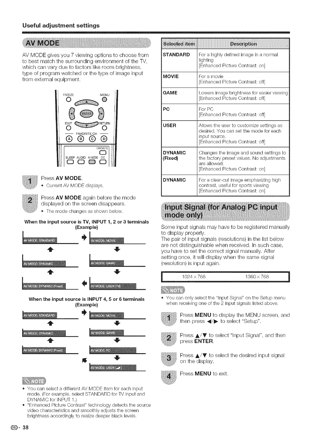 Sharp LC 52D43U, LC 42D43U operation manual User, Dynamic 