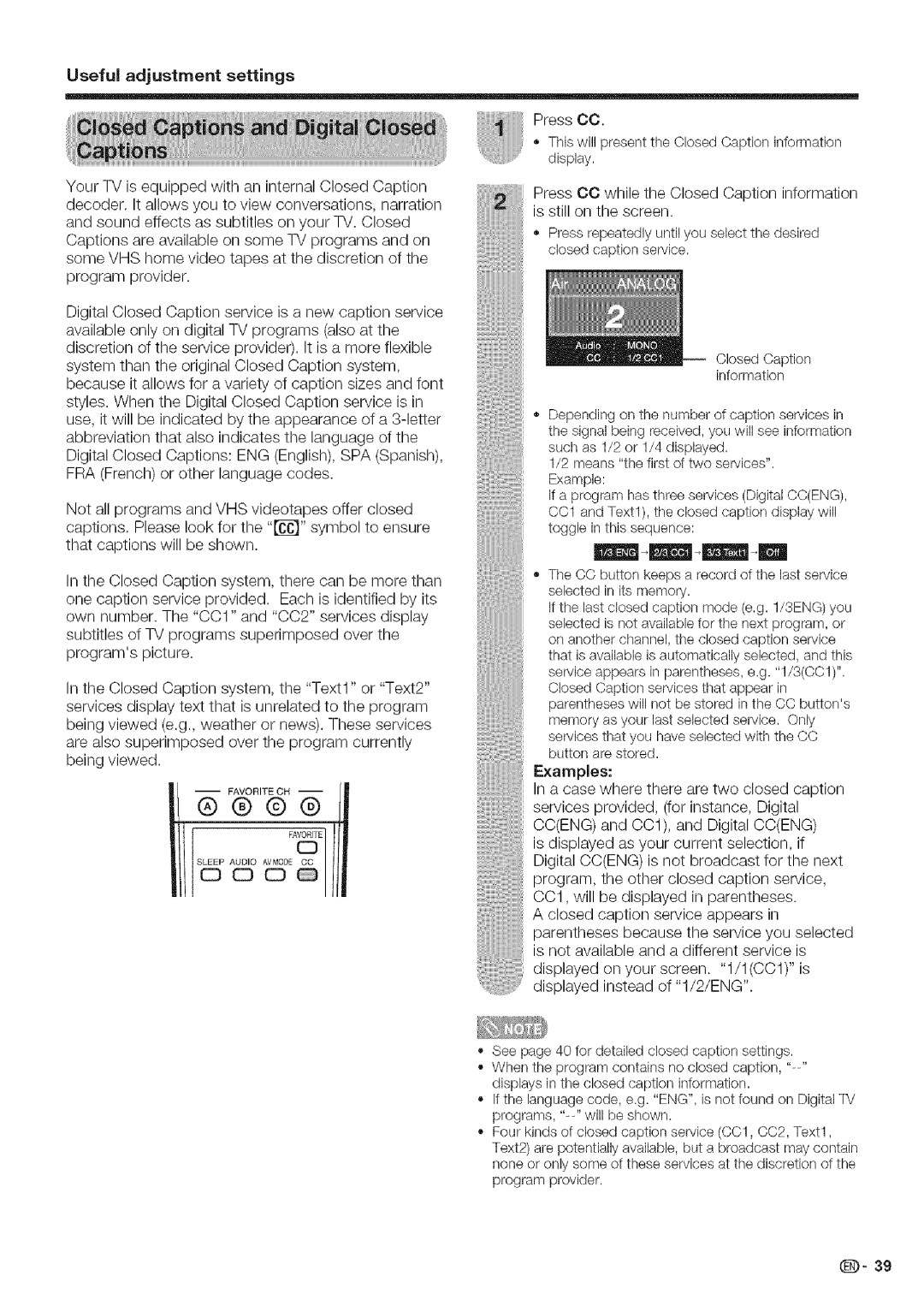 Sharp LC 42D43U, LC 52D43U operation manual Examples 