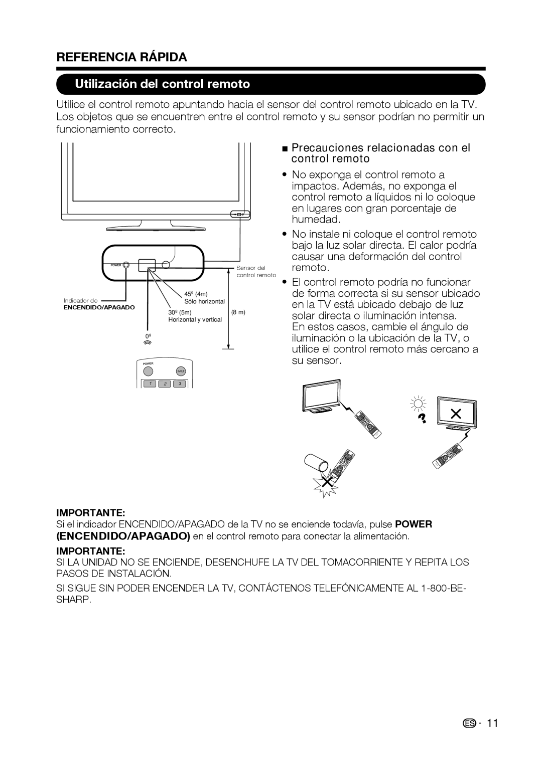 Sharp LC-32D59U, LC-42D69U operation manual Utilización del control remoto, Precauciones relacionadas con el control remoto 