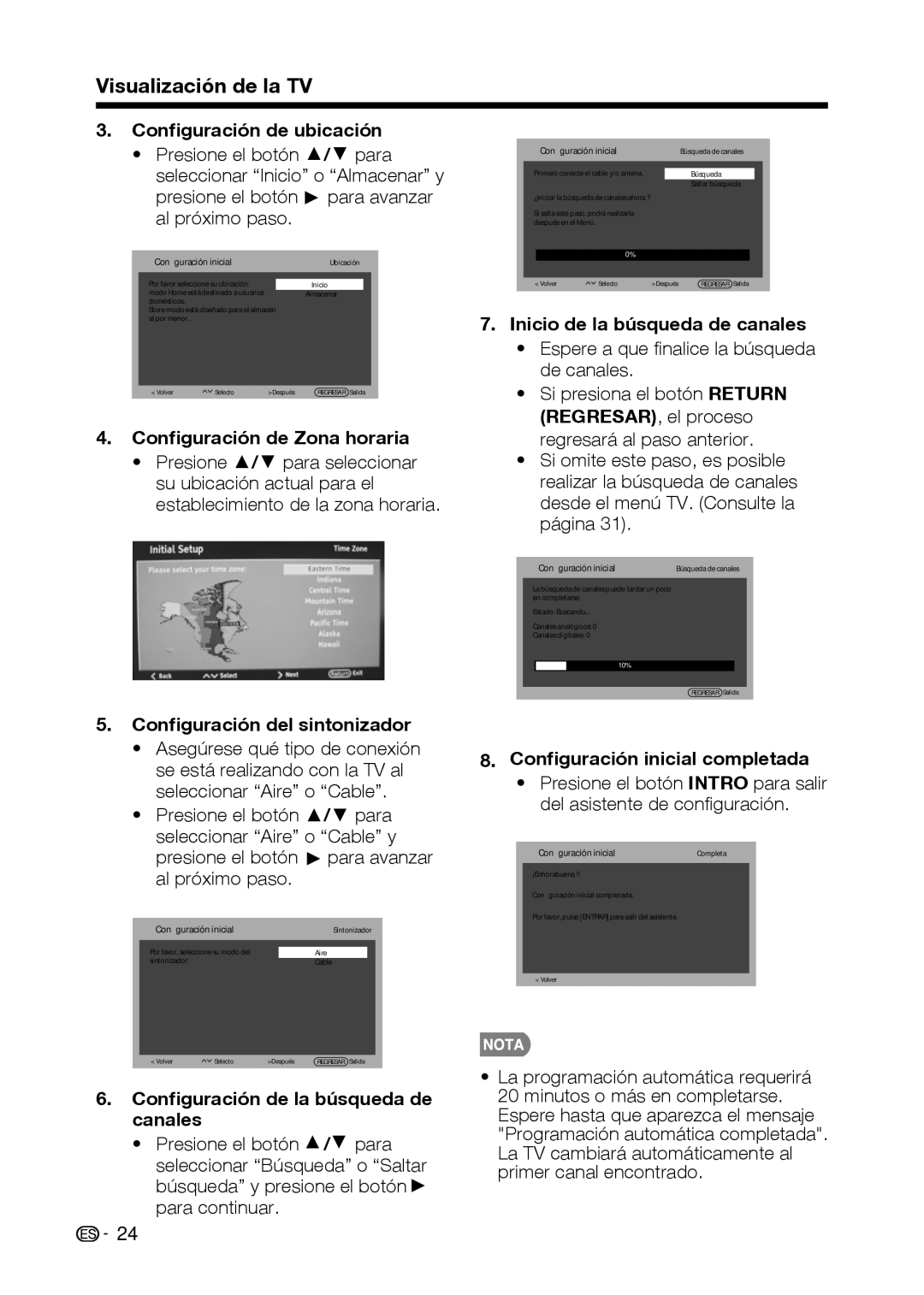 Sharp LC-42D69U, LC-32D59U operation manual Visualización de la TV 