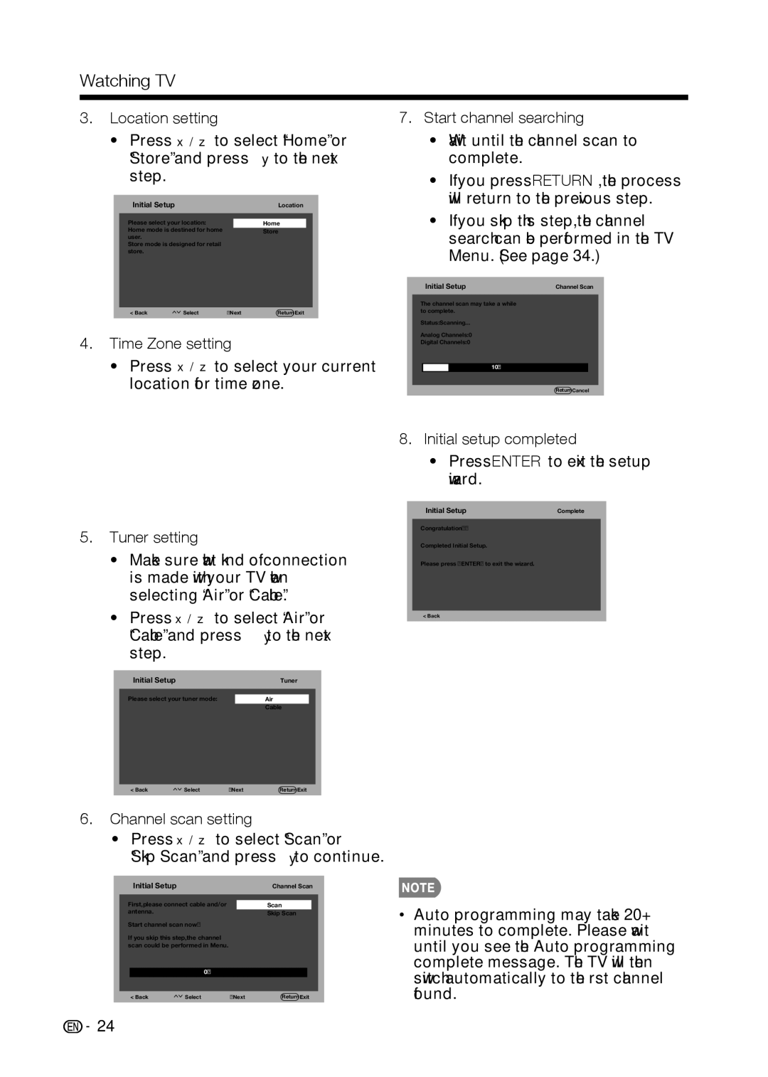 Sharp LC-42D69U, LC-32D59U operation manual Watching TV 