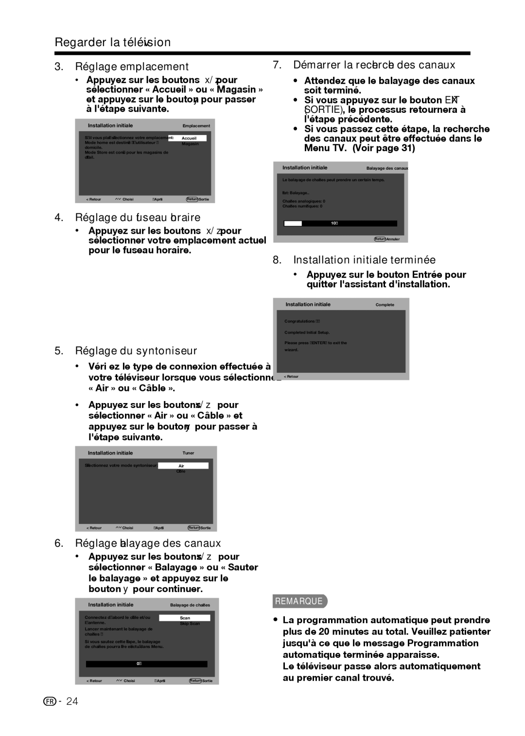 Sharp LC-42D69U, LC-32D59U operation manual Regarder la télévision 