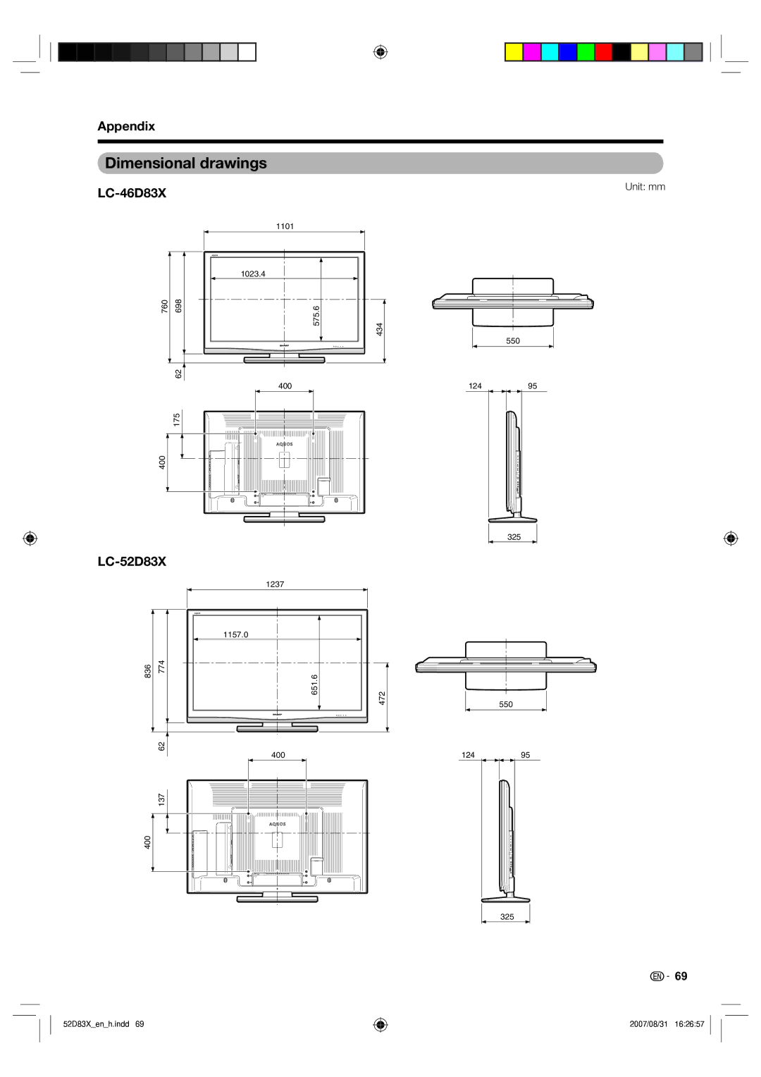 Sharp LC-42D83X LC-46D83X LC-52D83X operation manual 